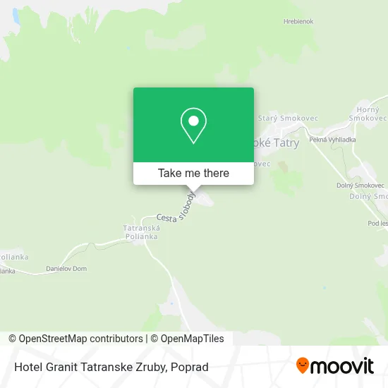 Hotel Granit Tatranske Zruby map