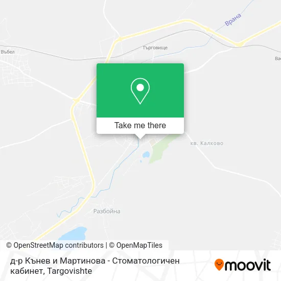 Карта д-р Кънев и Мартинова - Стоматологичен кабинет