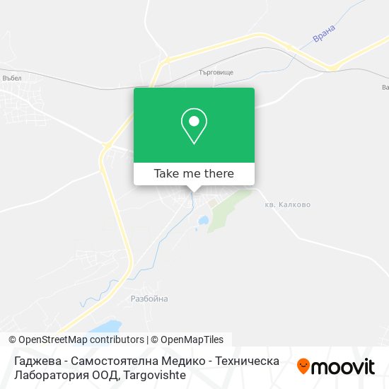 Гаджева - Самостоятелна Медико - Техническа Лаборатория ООД map