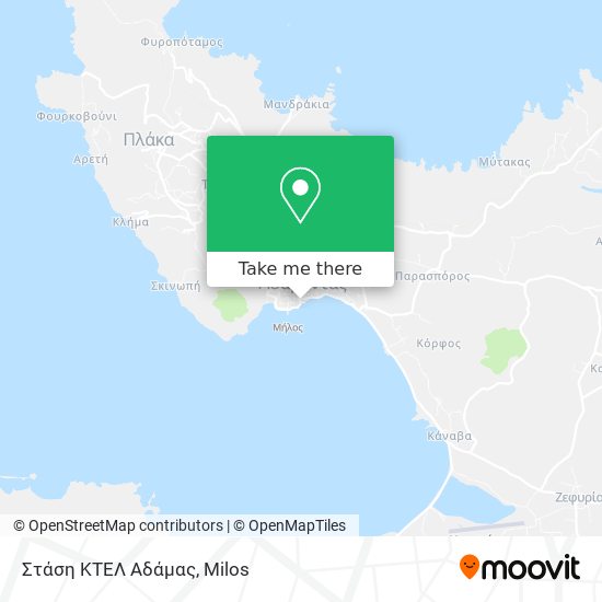 Στάση ΚΤΕΛ Αδάμας map