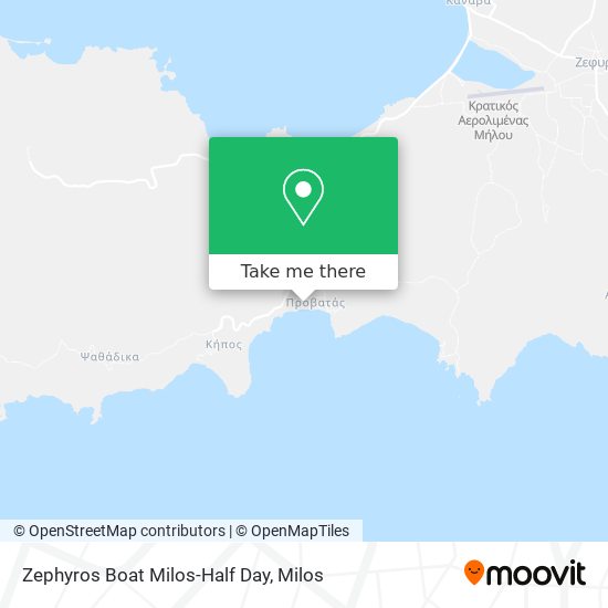 Zephyros Boat Milos-Half Day map