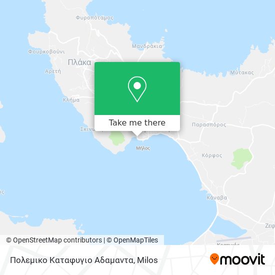 Πολεμικο Καταφυγιο Αδαμαντα map