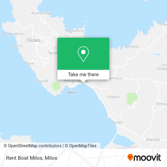 Rent Boat Milos map