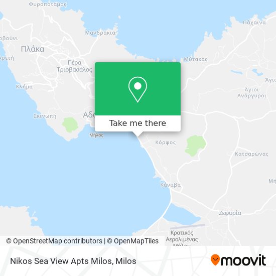 Nikos Sea View Apts Milos map