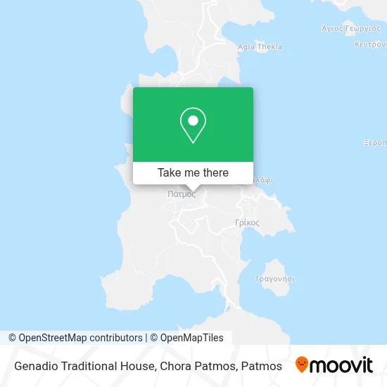 Genadio Traditional House, Chora Patmos map