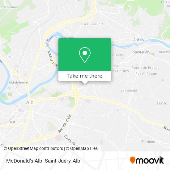 Mapa McDonald's Albi Saint-Juéry