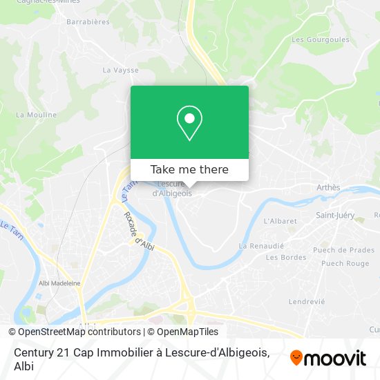 Mapa Century 21 Cap Immobilier à Lescure-d'Albigeois