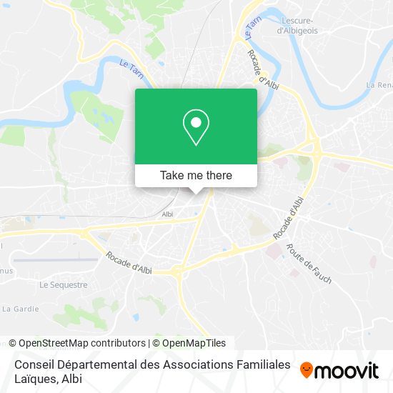 Conseil Départemental des Associations Familiales Laïques map