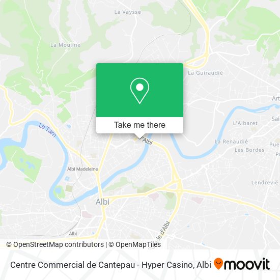 Mapa Centre Commercial de Cantepau - Hyper Casino