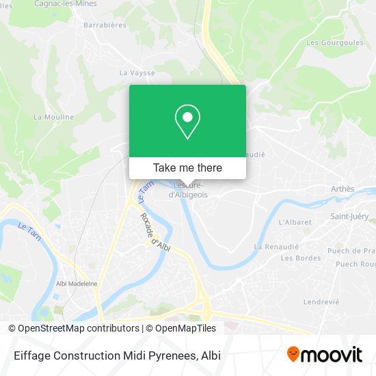 Eiffage Construction Midi Pyrenees map