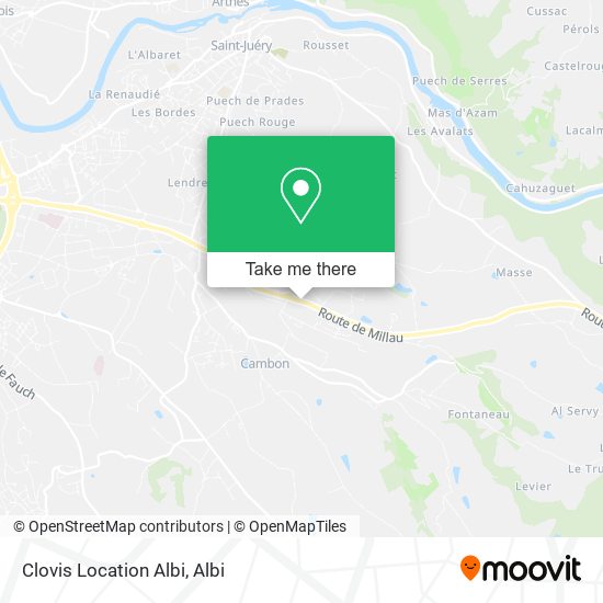 Clovis Location Albi map