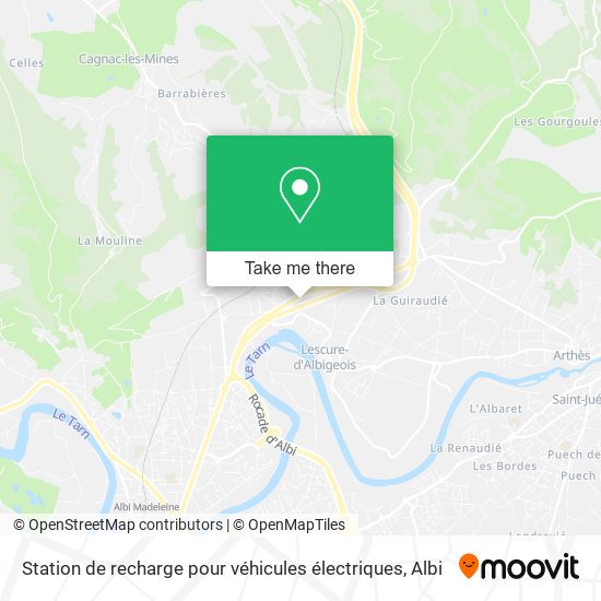 Mapa Station de recharge pour véhicules électriques