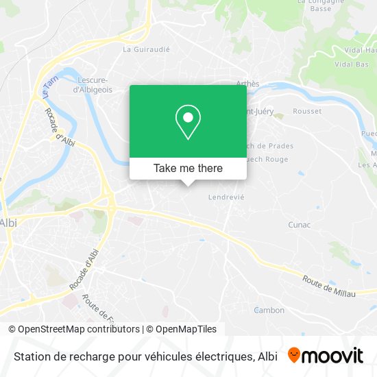 Station de recharge pour véhicules électriques map