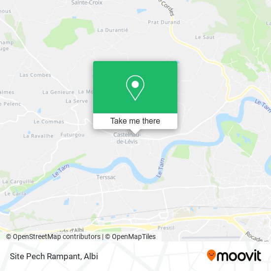 Site Pech Rampant map