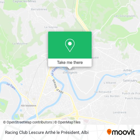 Racing Club Lescure Arthé le Président map