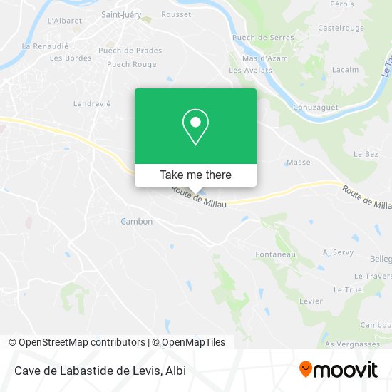 Cave de Labastide de Levis map