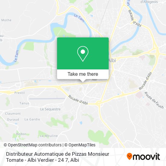Distributeur Automatique de Pizzas Monsieur Tomate - Albi Verdier - 24 7 map