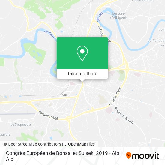 Congrès Européen de Bonsai et Suiseki 2019 - Albi map