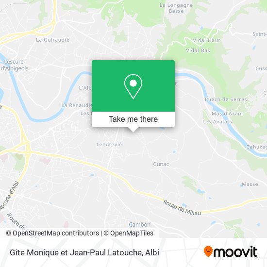 Gîte Monique et Jean-Paul Latouche map
