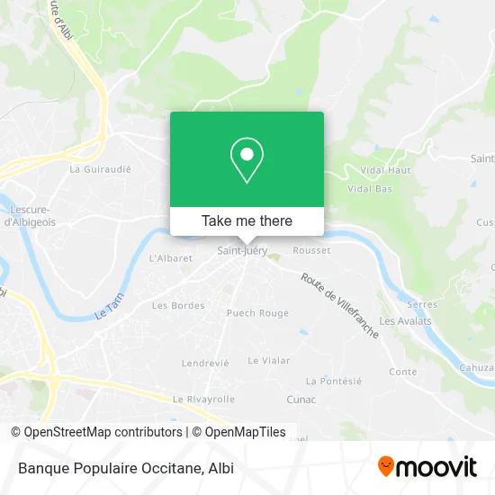 Banque Populaire Occitane map