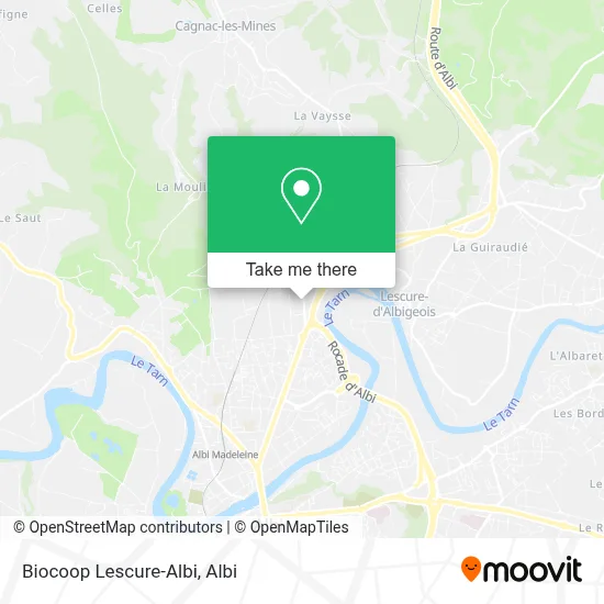 Biocoop Lescure-Albi map
