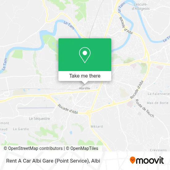 Rent A Car Albi Gare (Point Service) map