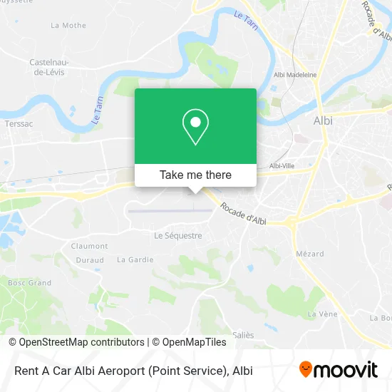 Rent A Car Albi Aeroport (Point Service) map
