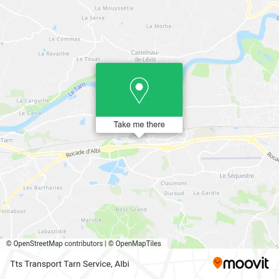 Tts Transport Tarn Service map