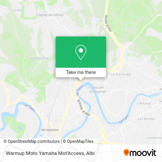Warmup Moto Yamaha Mot'Access map