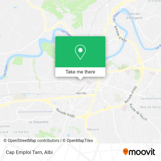 Cap Emploi Tarn map