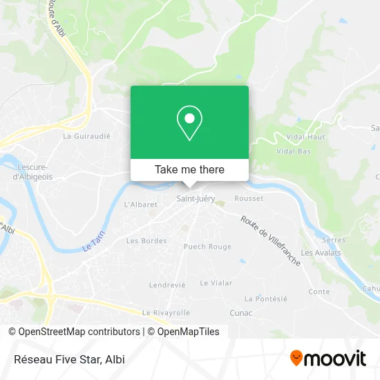 Réseau Five Star map