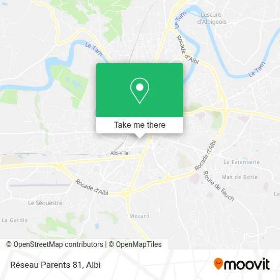Réseau Parents 81 map