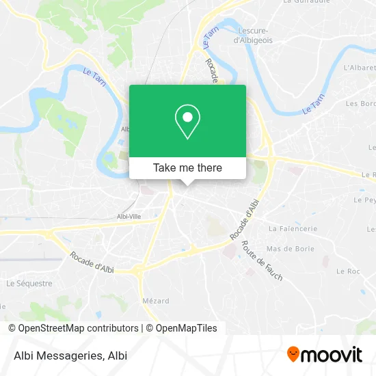 Albi Messageries map