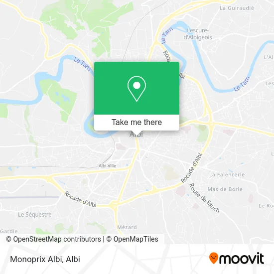 Monoprix Albi map