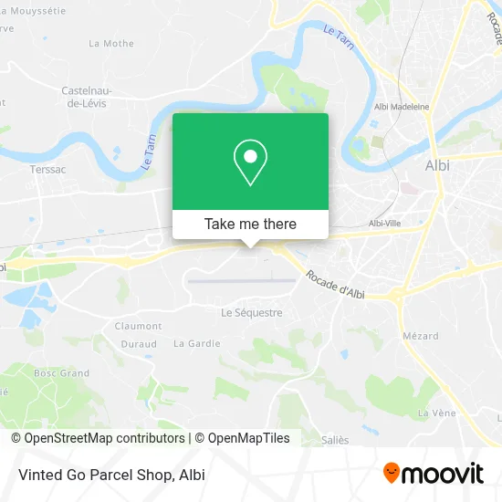 Vinted Go Parcel Shop map