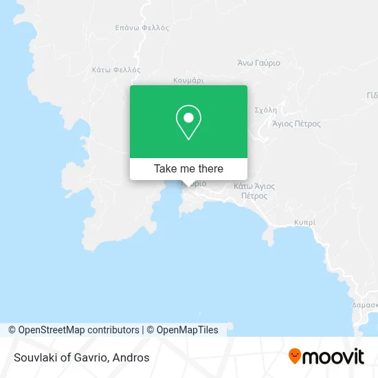Souvlaki of Gavrio map