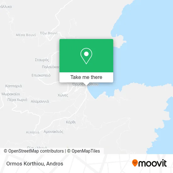 Ormos Korthiou map