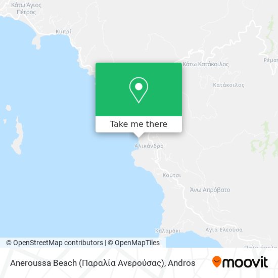 Aneroussa Beach (Παραλία Ανερούσας) map