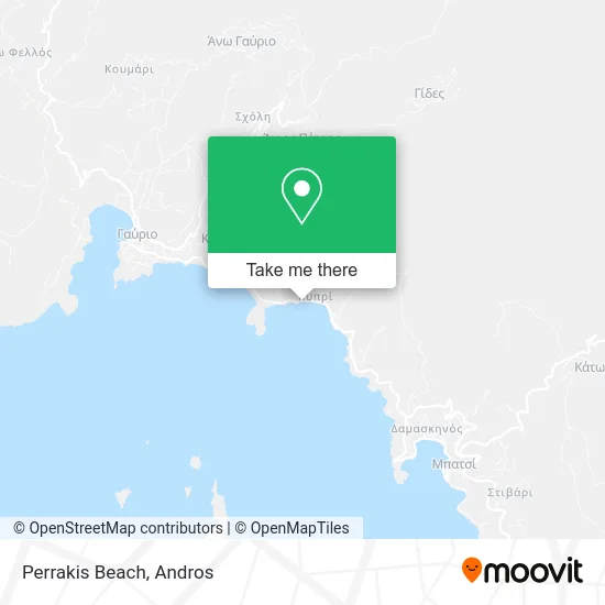 Perrakis Beach map
