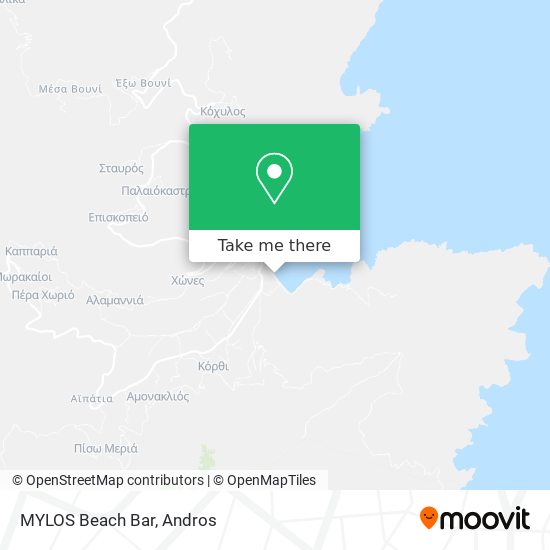 MYLOS Beach Bar map