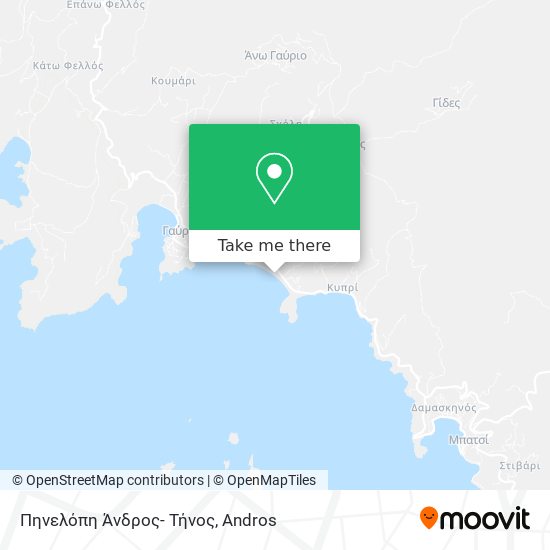 Πηνελόπη Άνδρος- Τήνος map