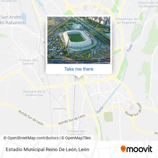 Estadio Municipal Reino De León map