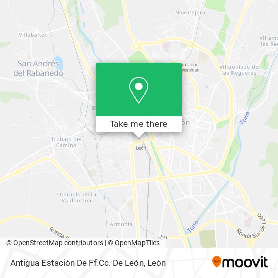 Antigua Estación De Ff.Cc. De León map