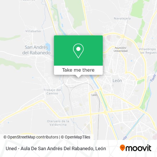 Uned - Aula De San Andrés Del Rabanedo map