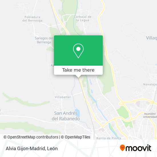 Alvia Gijon-Madrid map