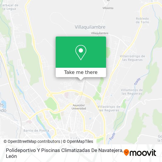 mapa Polideportivo Y Piscinas Climatizadas De Navatejera