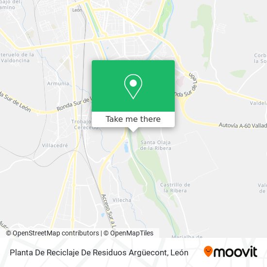 Planta De Reciclaje De Residuos Argüecont map