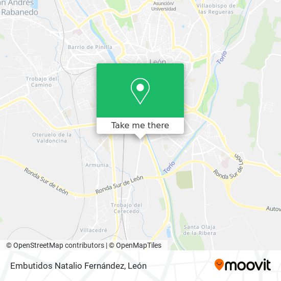 mapa Embutidos Natalio Fernández