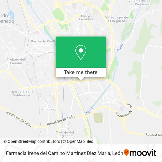 Farmacia Irene del Camino Martinez Diez Maria map