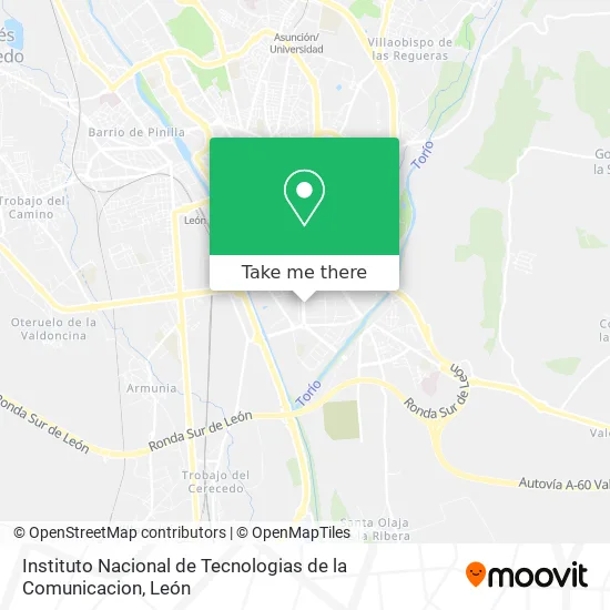 Instituto Nacional de Tecnologias de la Comunicacion map